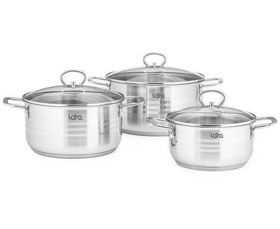  Набор кастрюль LARA LR02-80 Standart 6пр 