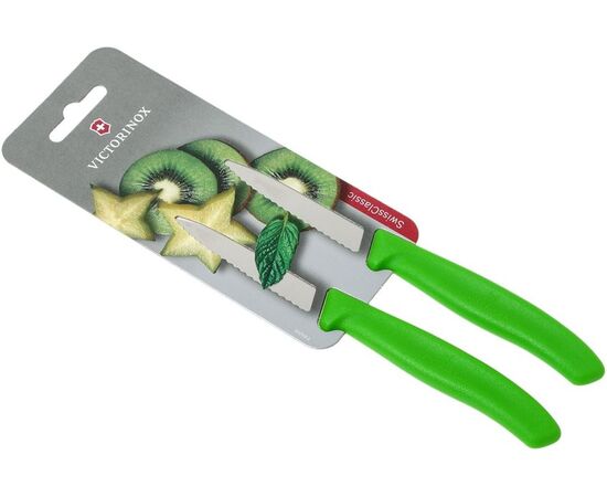  Набор ножей кухонных Victorinox Swiss Classic (6.7636.L114B) компл.2шт салатовый блистер 