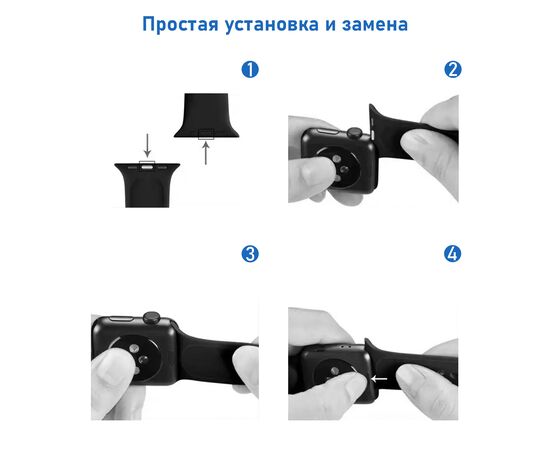  Ремешок силиконовый Great Case Sport для Apple Watch 42/44/45/49 мм, 235мм, на кнопке, синяя волна (63) 