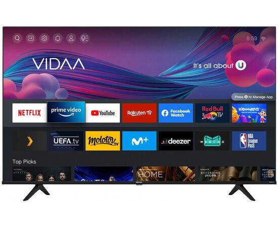  75" Телевизор Hisense 75A6K черный 3840x2160, 4K Ultra HD, 60 Гц, WiFi, Smart TV , VIDAA 