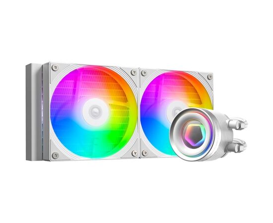  СВО ID-COOLING FX240 INF White LGA1700/1200/115X/AM4/AM5 (TDP 300W, ARGB Fan and Pump, PWM, Dual Fan 120mm, белый) RE 