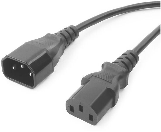  Кабель питания Cablexpert PC-189-1-5M сист.блок-монитор C13-C14 3x1кв.мм 5м черный 