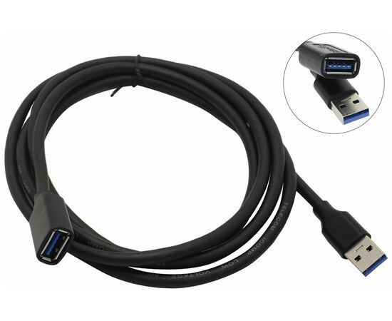  Кабель удлинительный Telecom TUS708-3M USB3.0 Am-Af 3m черный 