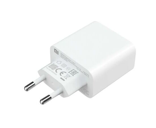  СЗУ Xiaomi Mi 33W Wall Charger (Type-A+Type-C) (BHR4996GL) 33W 1USB, USB type-C, Quick Charge, PD, 3A, белый 