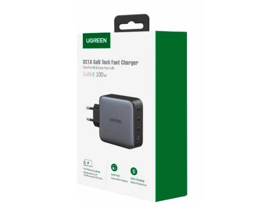  СЗУ UGREEN CD226 (40747) Nexode USB-A+3*USB-C 100W GaN Tech Fast Charger EU серый 
