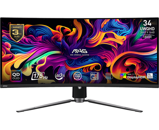  Монитор MSI MAG341CQP QD-OLED (9S6-3DD04T-010) Black 