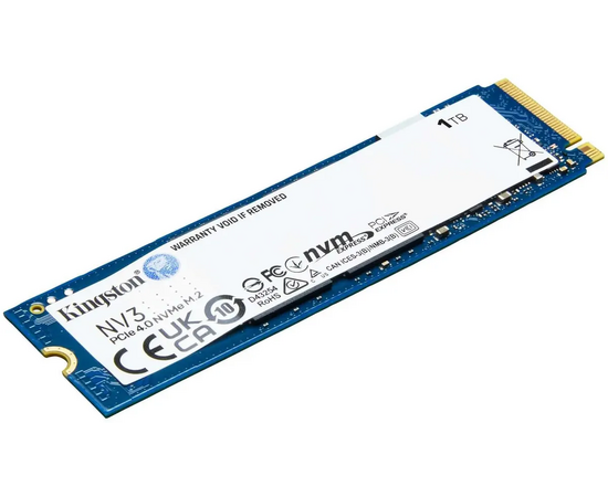  SSD KINGSTON NV3 1Тб (SNV3S/1000G) M.2(22x80mm), NVMe, PCIe 4.0 x4, 3D TLC 