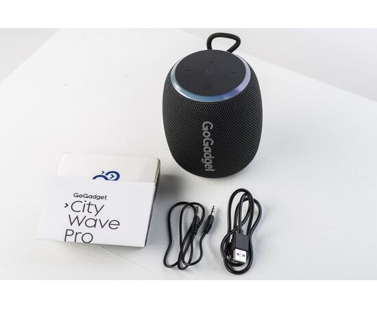  Беспроводная колонка GoGadget CityWave Pro с басами, 15Вт, 2500 мАч, до 12 часов, IPX7, ЧЕРНЫЙ 