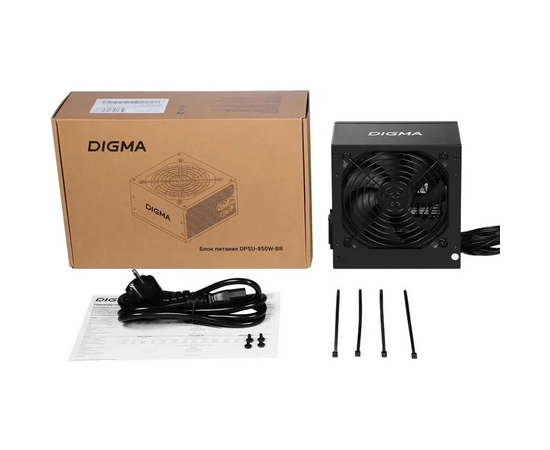  Блок питания Digma DPSU-850W-BR 80+ bronze ATX 850W (20+4pin) APFC 120mm fan 6xSATA RTL 