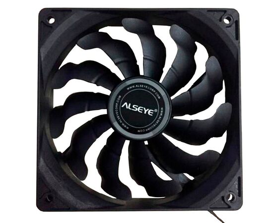  Вентилятор ALSEYE S120-F, 120mm, 500 - 1700 RPM, 33.8dB, 66CFM, 4Pin PWM, черный 