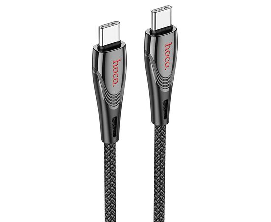 Кабель USB-C HOCO U133 Monte Type-C - Type-C, 3A, 60W, 1.2 м, черный 