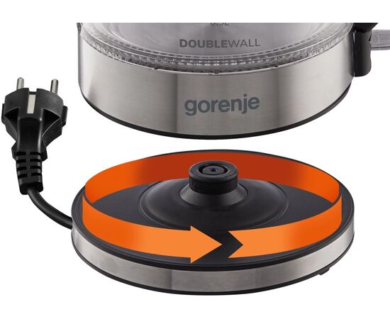  Электрочайник Gorenje K17GDW черный 