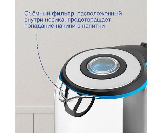  Электрочайник Vitek VT-7028 прозрачный 