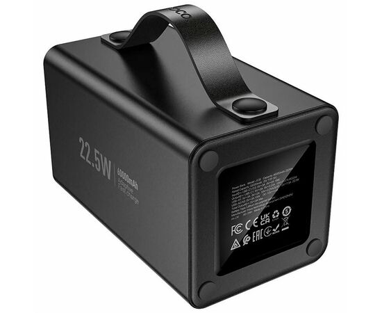  Внешний аккумулятор Hoco J138 22.5W+PD20W+DC12V 60000mAh 2Type-C/USB*3/Type-C*2 (black)(236148) 