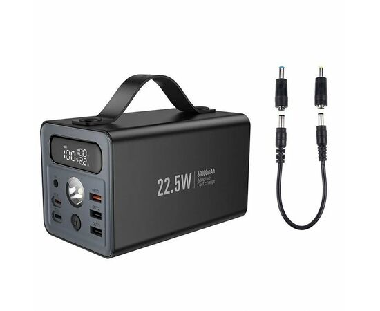  Внешний аккумулятор Hoco J138 22.5W+PD20W+DC12V 60000mAh 2Type-C/USB*3/Type-C*2 (black)(236148) 