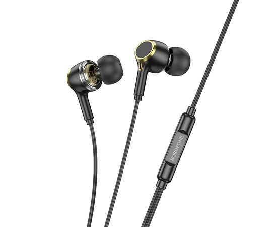  Наушники вакуумные Lightning разъём с МК без рег.громкости длина 1.2м Borofone BM90 (Black) 