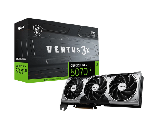  Видеокарта MSI nVidia GeForce RTX 5070Ti 16G Ventus 3X OC, RTL PCI-E 