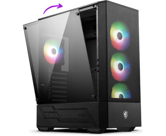  Корпус MSI Mag Forge 112R (949679) 2xUSB 3.0, 4x120mm ARGB Fan, ARGB Control Board, Tempered Glass Window, Brown Box 