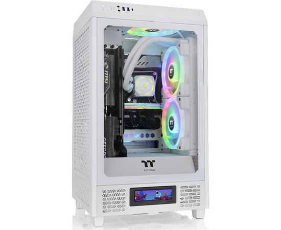  Корпус Thermaltake The Tower 200 (CA-1X9-00S6WN-00) белый без БП miniITX 11x120mm 5x140mm 2xUSB3.0 1xUSB3.1 audio bott PSU 