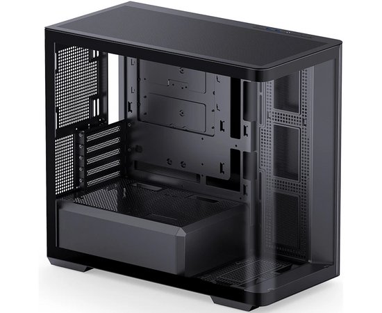  Корпус JONSBO D300 Black без БП, боковая панель из закаленного стекла, mini-ITX, micro-ATX, черный 