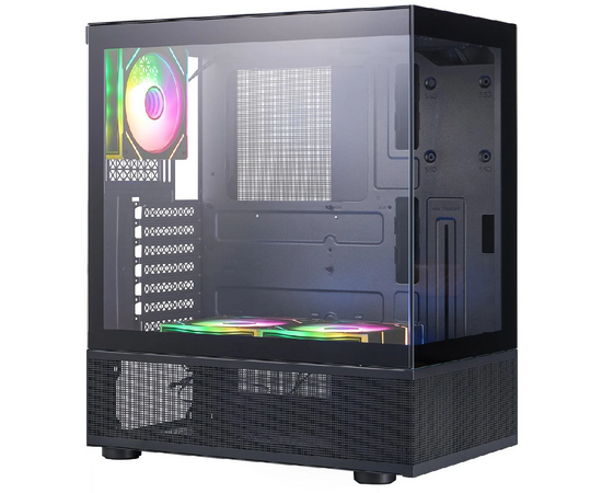  Корпус 1STPLAYER MIKU ARGB Black (Mi7-A-BK-2FC7R-1FC7) ATX 3x120mm ARGB fans 