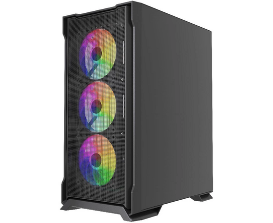  Корпус Powercase Mistral AZ4B ARGB (CMAZB-A4), Tempered Glass, 4x 120mm ARGB Fans, чёрный, ATX 