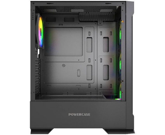  Корпус Powercase Mistral AZ4B ARGB (CMAZB-A4), Tempered Glass, 4x 120mm ARGB Fans, чёрный, ATX 