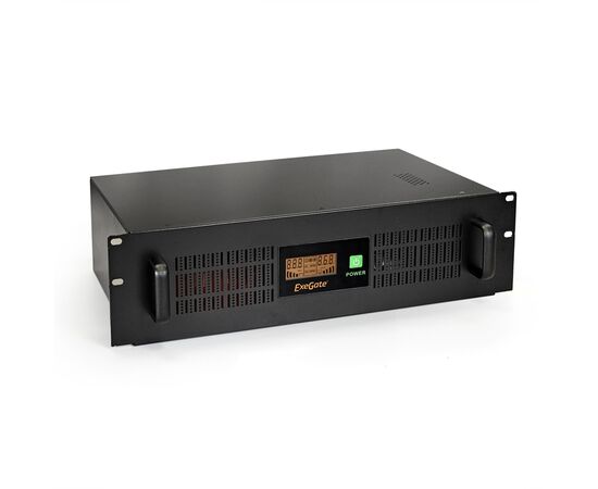  ИБП ExeGate EP270874RUS Power RM Smart UNL-1500 LCD (1500VA, Black, 2U, 3 евророзетки, USB) 